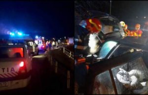 Mama, tatăl și cei cinci copii ai lor, accident cumplit în Bacău după ce mașina lor s-a izbit de un cap de pod