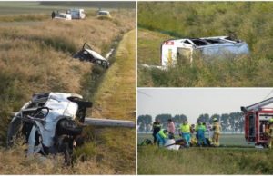 Imagini de la locul unde doi români au murit, iar alți șapte au fost răniți, în Olanda. Oamenii au zburat prin geamuri