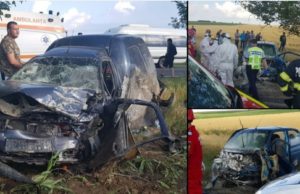 Două mașini s-au izbit frontal, între Ciocârlia și Cobadin. O femeie a murit, bărbat în stop cardio-respirator