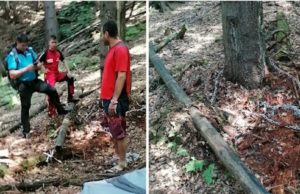 Un tânăr s-a legat cu lanțul în pădure, în Parâng, pentru tehnici de supraviețuire, dar a regretat după 3 zile