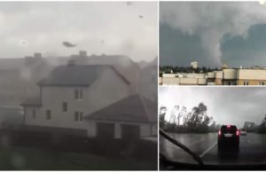 O tornadă violentă a făcut ravagii într-un oraș din Rusia. Vijelia a răsturnat TIR-uri și a pus la pământ zeci de copaci