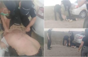 Căruțaș întins pe jos și bătut de polițiști și jandarmi, la Mihail Kogălniceanu, în Tulcea: „Îl băgați în portbagaj?”