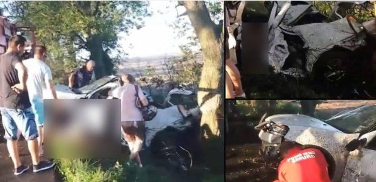Scene dramatice după accidentul mortal din Chirnogeni: „Pui, zi ceva să te aud! Luptă pentru copiii noștri”