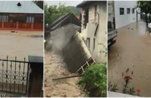 Prăpăd în Maramureș, la Săliștea de Sus, după o ploaie torențială: „E dezastru! Niciodată nu a fost așa ceva”
