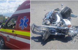 Motociclist în stare critică, spulberat de o şoferiţă de 18 ani care nu a cedat trecerea