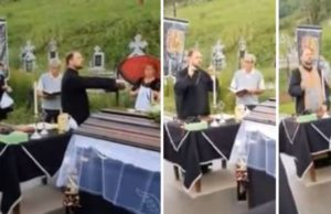 Un preot din Cluj a făcut o criză de nervi la o înmormântare, furios pe rudele care nu au plătit locul de veci