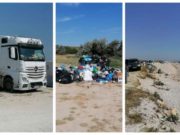 Camping ilegal pe plajele din Vadu și Corbu. Un șofer și-a parcat cabina de TIR pe plajă