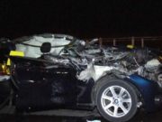 Fetița de un an și nouă luni moartă pe A1, după ce mașina condusă de tatăl ei a intrat sub un TIR care întorcea pe autostradă