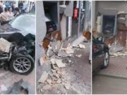 Tânăr strivit în bancomatul de pe trotuar, după ce șoferița unui BMW a încurcat frâna cu accelerația