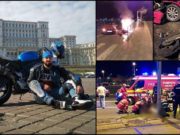 Florin, un motociclist de 27 de ani, a murit azi noapte, în București, spulberat de o șoferiță. Motocicleta a luat foc după impact