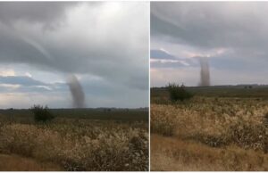„Uite, își face fusul!” Tornadă în Tulcea. Localnicii au filmat imagini uimitoare