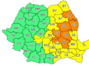 Coduri galben și portocaliu de ploi în jumătate de țară
