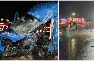 Român strivit între două microbuze în Germania, din cauza unui șofer care a greșit drumul