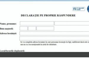 Declaraţiile pe propria răspundere revin în zonele cu rată mare de infectare