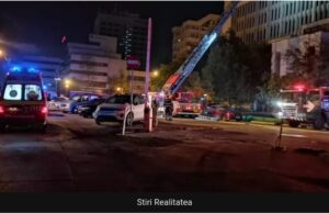 Incendiu puternic la Tribunalul Iași. Focul s-a manifestat pe aproximativ 200 mp. Se verifică eventuale focare ascunse