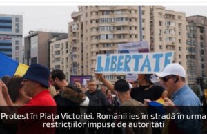 Protest în Piaţa Victoriei. Românii ies în stradă în urma restricţiilor impuse de autorităţi
