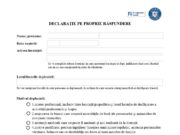 Declarația pe propria răspundere, valabilă de luni. De unde poate fi descărcat documentul