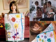 „Nu vreau să moară tati!” O fetiţă de 7 ani vinde prosoape pictate de ea ca să strângă bani pentru tatamentul tatălui, bolnav de cancer