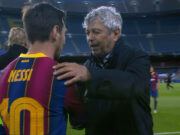 Mircea Lucescu l-a oprit pe Leo Messi chiar înainte de intrarea la vestiare. Momentul surprins pe Camp Nou