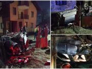 Patru tineri au făcut prăpăd cu BMW-ul, pe un drum din Repedea, în Maramureş. Sătenii şi-au făcut cruce