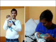 Povestea tatălui care-și crește singur bebelușul, după ce soția lui a murit, a impresionat mii de români din țară și de peste hotare