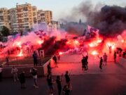 Show în Bănie. Peste 4.000 de suporteri ai Științei au sărbătorit pe străzi revenirea alb-albaștrilor în prima ligă!