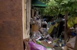 Un craiovean a strâns munţi de gunoaie în curte şi în casă, spre disperarea vecinilor: „Vezi şobolanii cum fug de la el şi trec pe aici”