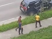 Bărbat snopit în bătaie într-o parcare din Brașov, sub nasul jandarmilor. Agresorii au fost prinși în câteva secunde.