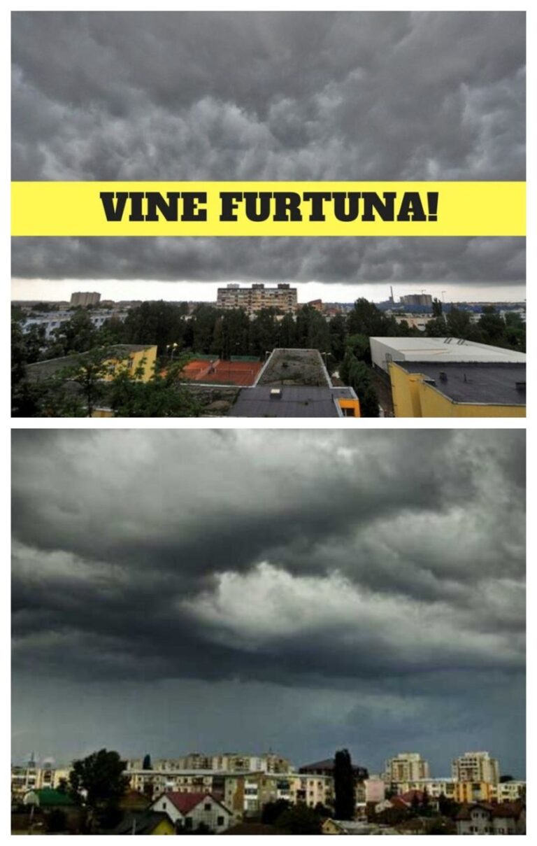 Atentie, vine FURTUNA! Grindina si vijeliile vor lovi aceste localitati si judete