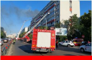 Incendiu lângă spitalul Grigore Alexandrescu! O mulțime de oameni au fost evacuați