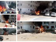 O dubă încărcată cu butelii a explodat în Vâlcea. Trei persoane au fost rănite