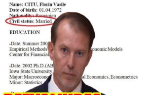 Florin Cîţu a uitat să menţioneze încă un detaliu. A fost căsătorit şi a divorţat