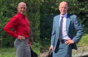 Are 61 de ani, e inginer și adoră să poarte tocuri și fuste