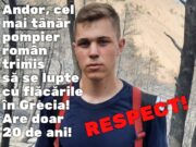 Povestea incredibilă a lui Andor, cel mai tânăr pompier român trimis în misiune în Grecia: „Rămân cât este nevoie de mine”