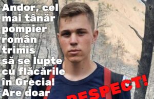 Povestea incredibilă a lui Andor, cel mai tânăr pompier român trimis în misiune în Grecia: „Rămân cât este nevoie de mine”