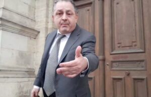 Scandal și înjurături între Vanghelie și un protestatar în fața Curții de Apel București