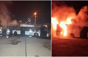 Un autobuz a luat foc în autobază înainte să plece în prima cursă, la Craiova