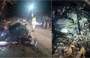 Tânăr mort într-un Volkswagen, după ce a intrat cu peste 110 km/h într-un cap de pod, în Botoşani