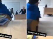 Profesoară prăbușită sub catedră din cauza unei farse a elevilor. Imaginile au făcut furori pe TikTok: ”Am avut și profă!”