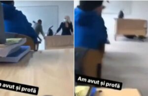 Profesoară prăbușită sub catedră din cauza unei farse a elevilor. Imaginile au făcut furori pe TikTok: ”Am avut și profă!”