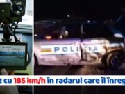 Culmea accidentului: a intrat cu 185 km/h în mașina de poliție care îl înregistra cu radarul!