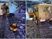 Un bărbat a murit pe loc, după ce a fost tras de un Mercedes pe zăpadă într-un colac și dat cu capul de un pom –>