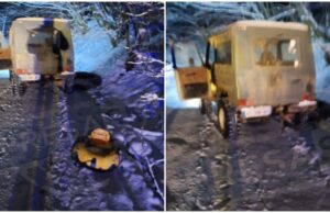 Un bărbat a murit pe loc, după ce a fost tras de un Mercedes pe zăpadă într-un colac și dat cu capul de un pom –>