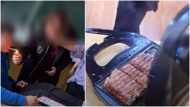Dezmăț la un liceu din Ploiești! Elevii au încins grătarul cu mici şi au fumat în sala de clasă