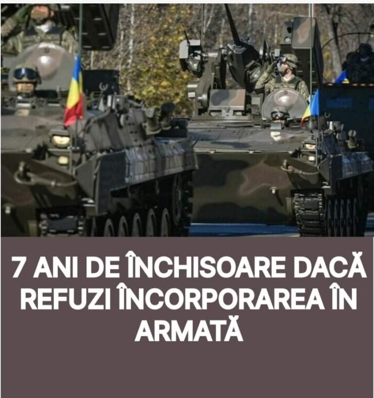 Românii care refuză încorporarea în caz de război vor face 7 ani de închisoare. Ce categorie de vârstă este vizată – >>