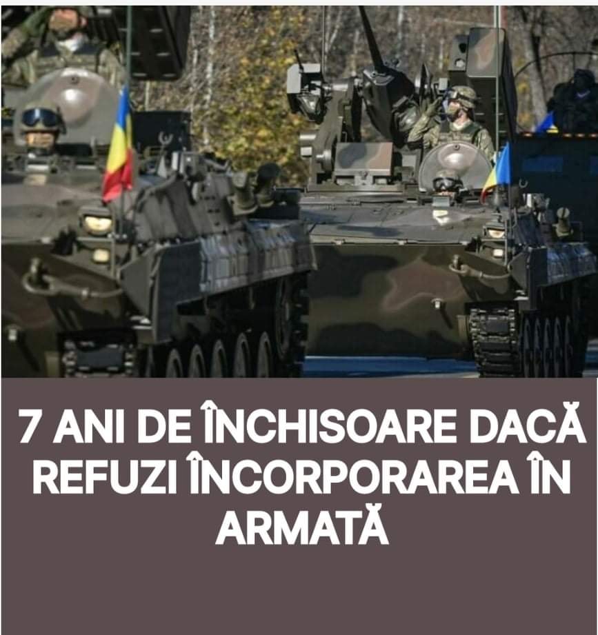 Românii care refuză încorporarea în caz de război vor face 7 ani de închisoare. Ce categorie de vârstă este vizată – >> Românii care refuză încorporarea în caz de război vor face 7 ani de închisoare. Ce categorie de vârstă este vizată – >>