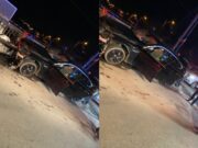 Accident cu 9 răniți în Mediaș, inclusiv un bebeluș. Toți erau înghesuiți într-o mașină care s-a izbit de un cap de pod