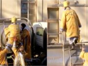 IPS Teodosie, Arhiepiscopul Tomisului, s-a urcat pe cisternă şi a sfinţit apa pentru Bobotează