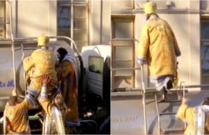 IPS Teodosie, Arhiepiscopul Tomisului, s-a urcat pe cisternă şi a sfinţit apa pentru Bobotează