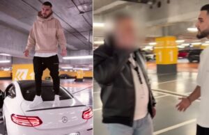 Scandal cu un vlogger cunoscut în parcarea unui mall. Ce i-a făcut paznicul după ce a parcat pe 3 locuri